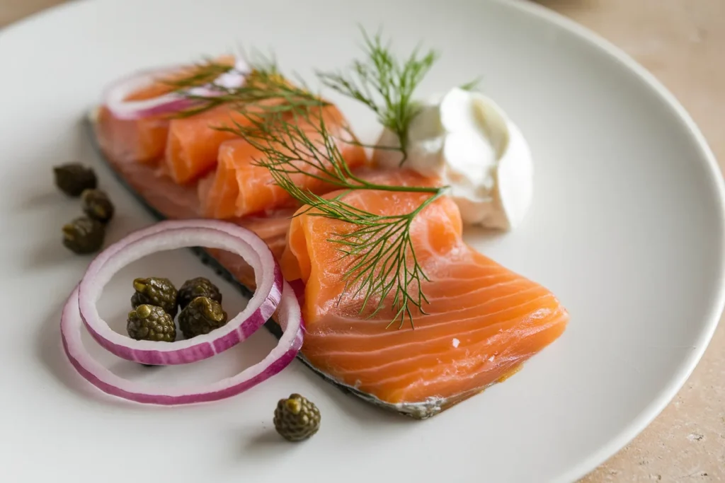 What does smoked salmon go best with?