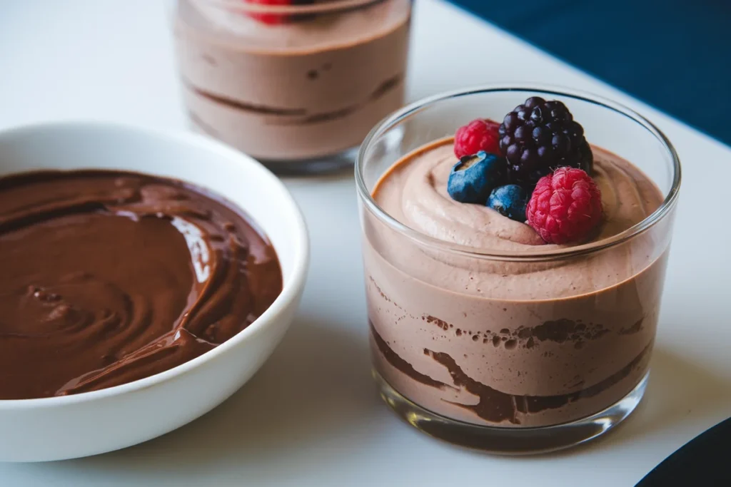 Chocolate Pudding and Chocolate Mousse