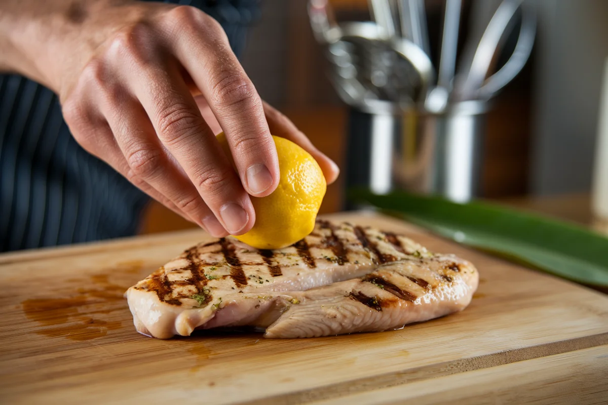 Rubbing Lemon on Chicken